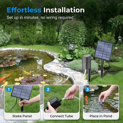Solar-Powered High-Efficiency Pond Oxygenator