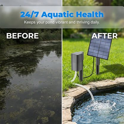 Solar-Powered High-Efficiency Pond Oxygenator