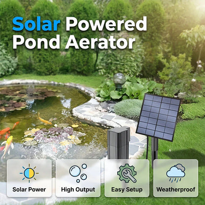 Solar-Powered High-Efficiency Pond Oxygenator