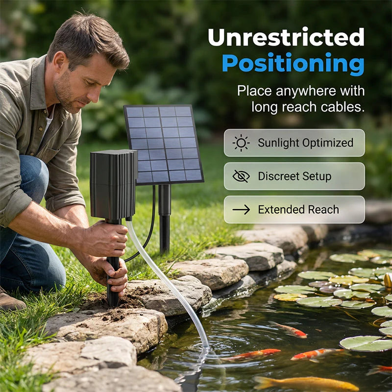 Solar-Powered High-Efficiency Pond Oxygenator
