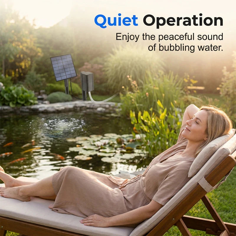 Solar-Powered High-Efficiency Pond Oxygenator