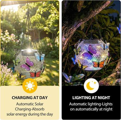 Luminous Butterfly Solar Hanging Lanterns