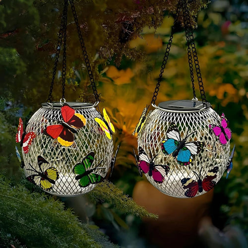 Luminous Butterfly Solar Hanging Lanterns