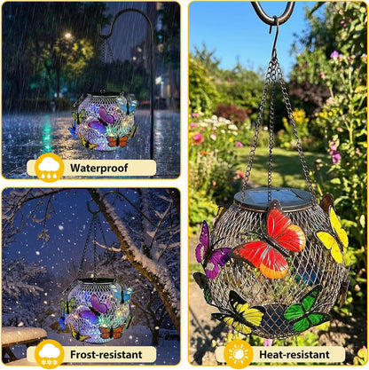 Luminous Butterfly Solar Hanging Lanterns