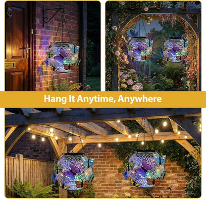 Luminous Butterfly Solar Hanging Lanterns